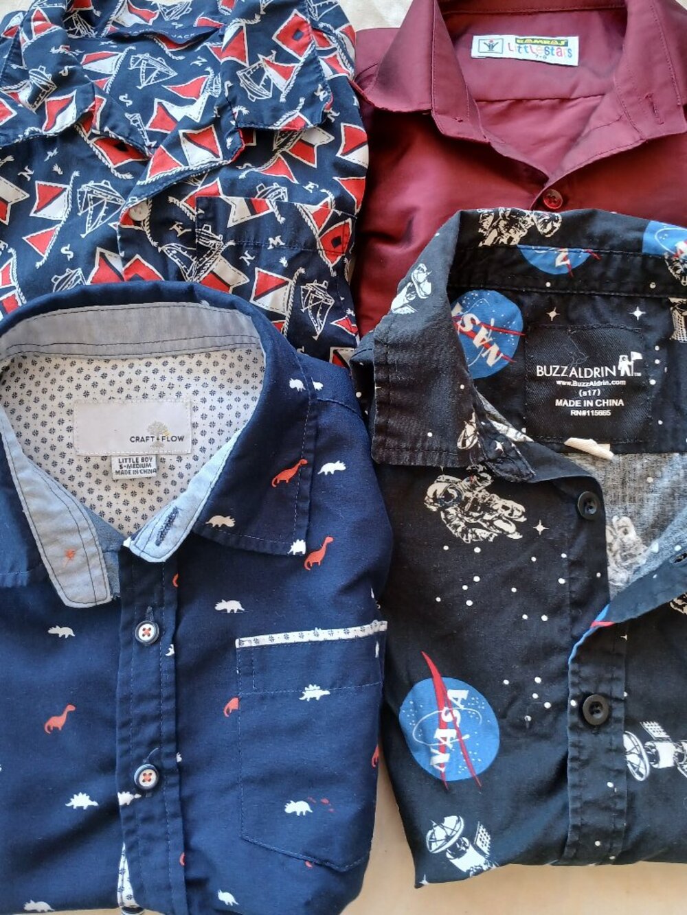 Boys’ Short-Sleeve Button-Up Shirt Bundle